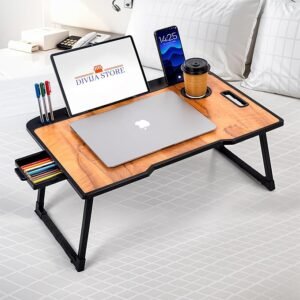 Table Bed / Laptop Table / Foldable and Portable Wooden / Office/Home/School