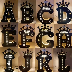 Customized LED Name/Initial Light Stand