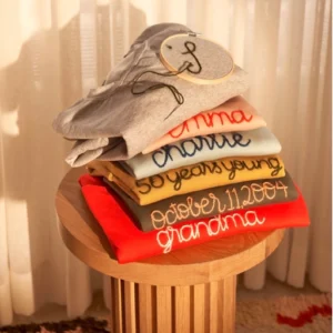 Custom Yarn Embroidered Kids Sweatshirt: Personalized Name Gift